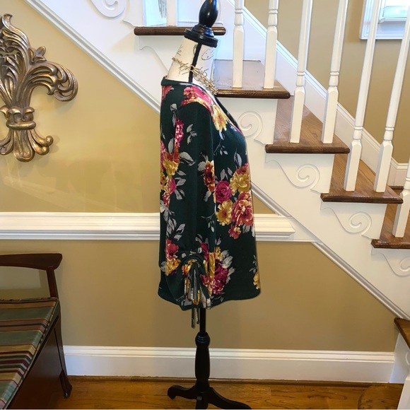 Peach Love floral draw string sleeve tunic top - Picture 6 of 7